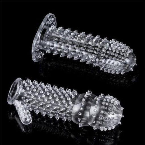 Soft Silicone Reusable Spike Condom & Extender Toy Dotted Ribbed condom Pakistan Sex toy
