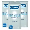 Condoms Invisible Extra Thin Condoms 12s - Pack of 3