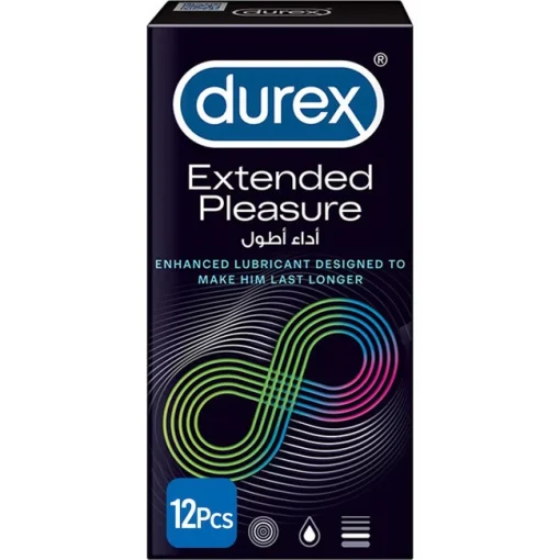 Durex Condoms Extended Pleasure Longer Lasting Timing Extra Time Condoms 12s pakistan