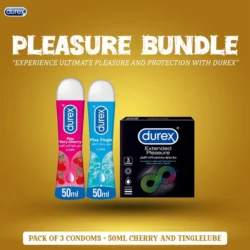 Durex Deal Extended Pleasure Condoms 3's and Cherry Tingle Lube 50ml