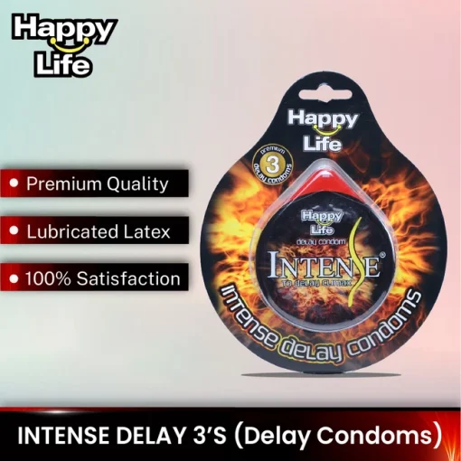 Happy Life Intense Delay 3's Delay Condoms pakistan