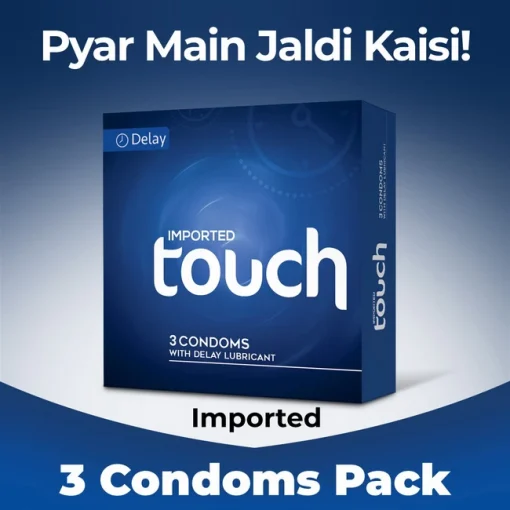 Touch Delay Condoms - Pack of 3 - With Delay Lubricant pakistan